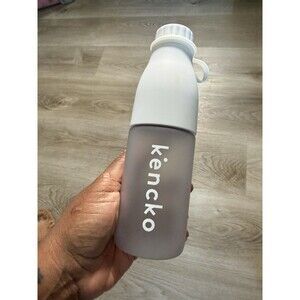 Kencko Shaker Bottle Gray Smoothie Protein Shake Mixer Cup With Lid